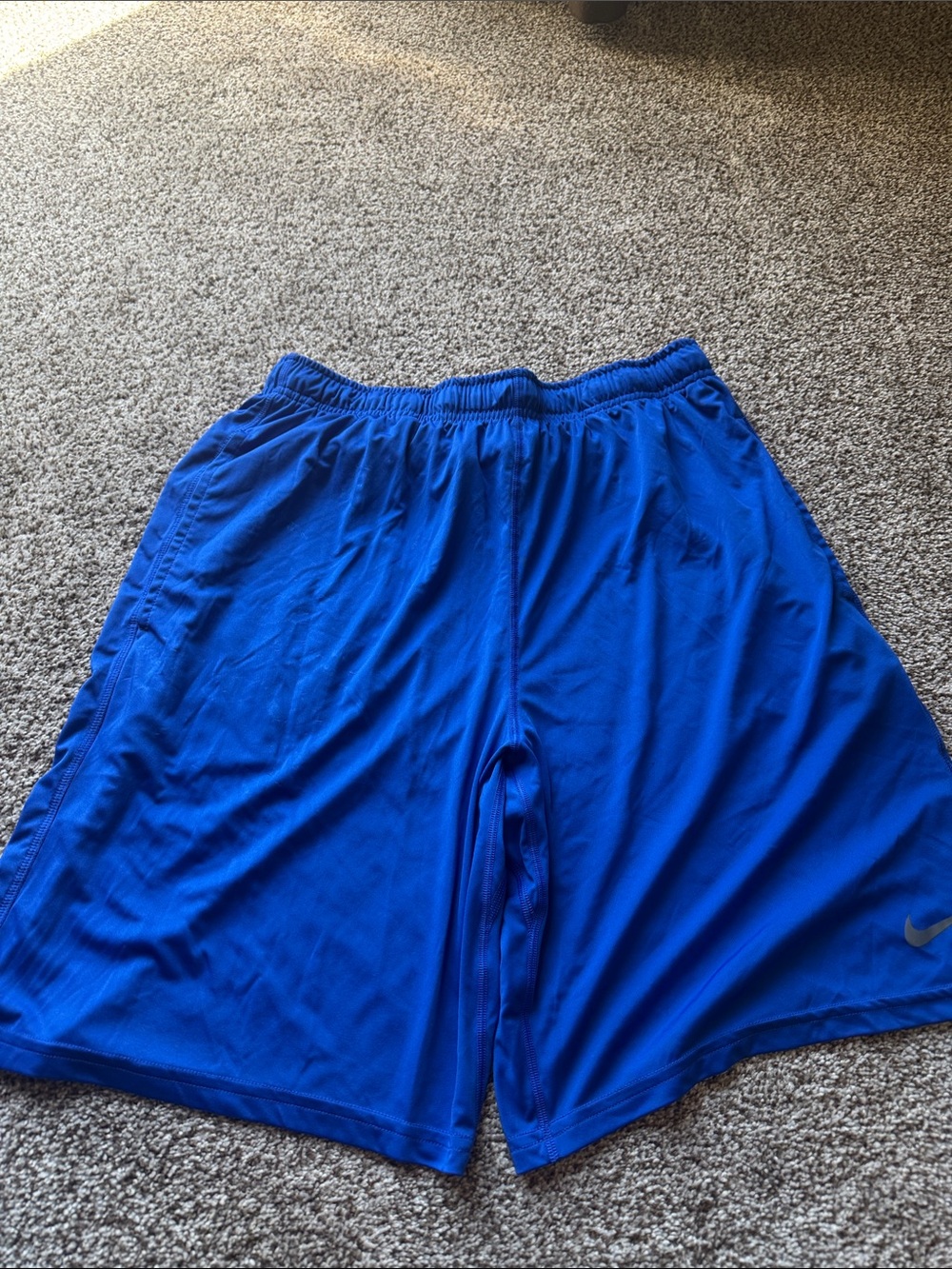 Nike Royal Blue Men's Athletic Shorts with Swoosh
